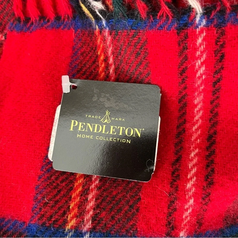 Pendleton Vintage Wool Highland Motor Robe Tartan Fringe Blanket NWT